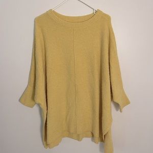 Yellow sweater poncho from the LOFT. Size XS/SM